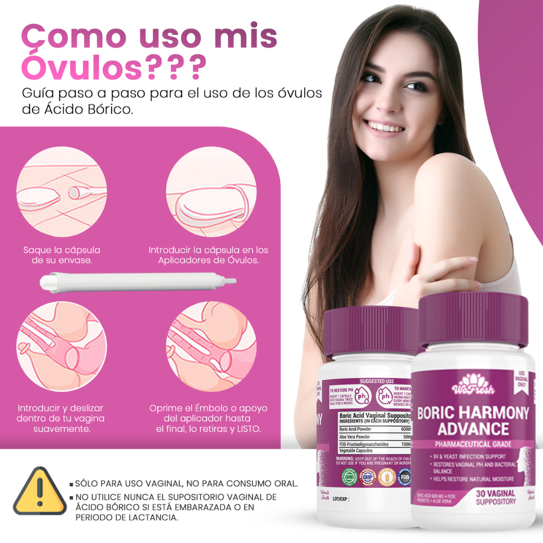 ÓVULOS BORIC HARMONY ADVANCE 800MG WOFRESH