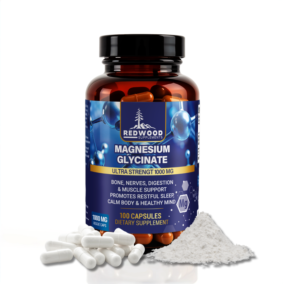 GLICINATO DE MAGNESIO EXTRA FUERTE 1000MG 100 CAPSULAS REDWOOD