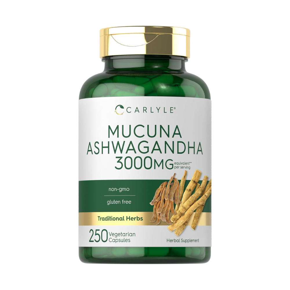 MUCUNA CON ASHWAGANDHA 3000MG 250 CAPSULAS CARLYLE