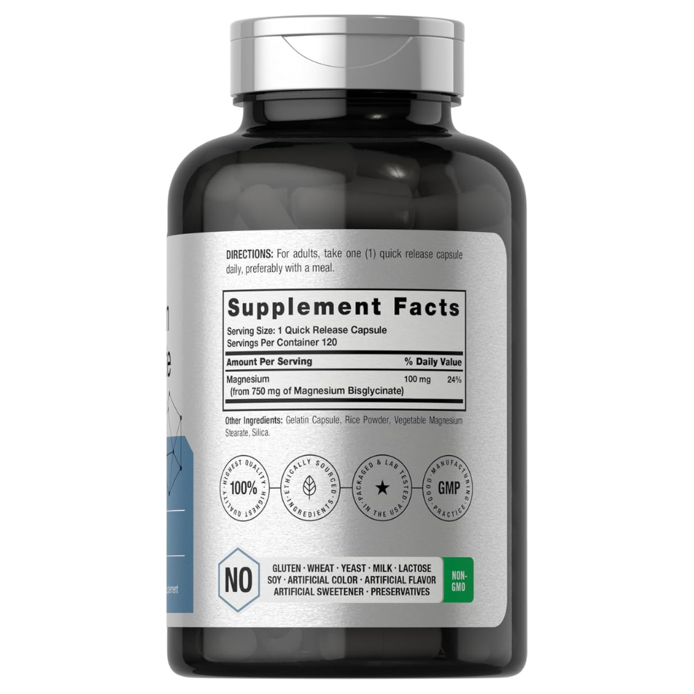 BISGLICINATO DE MAGNESIO 120 CÁPSULAS 750 MG HORBÄACH