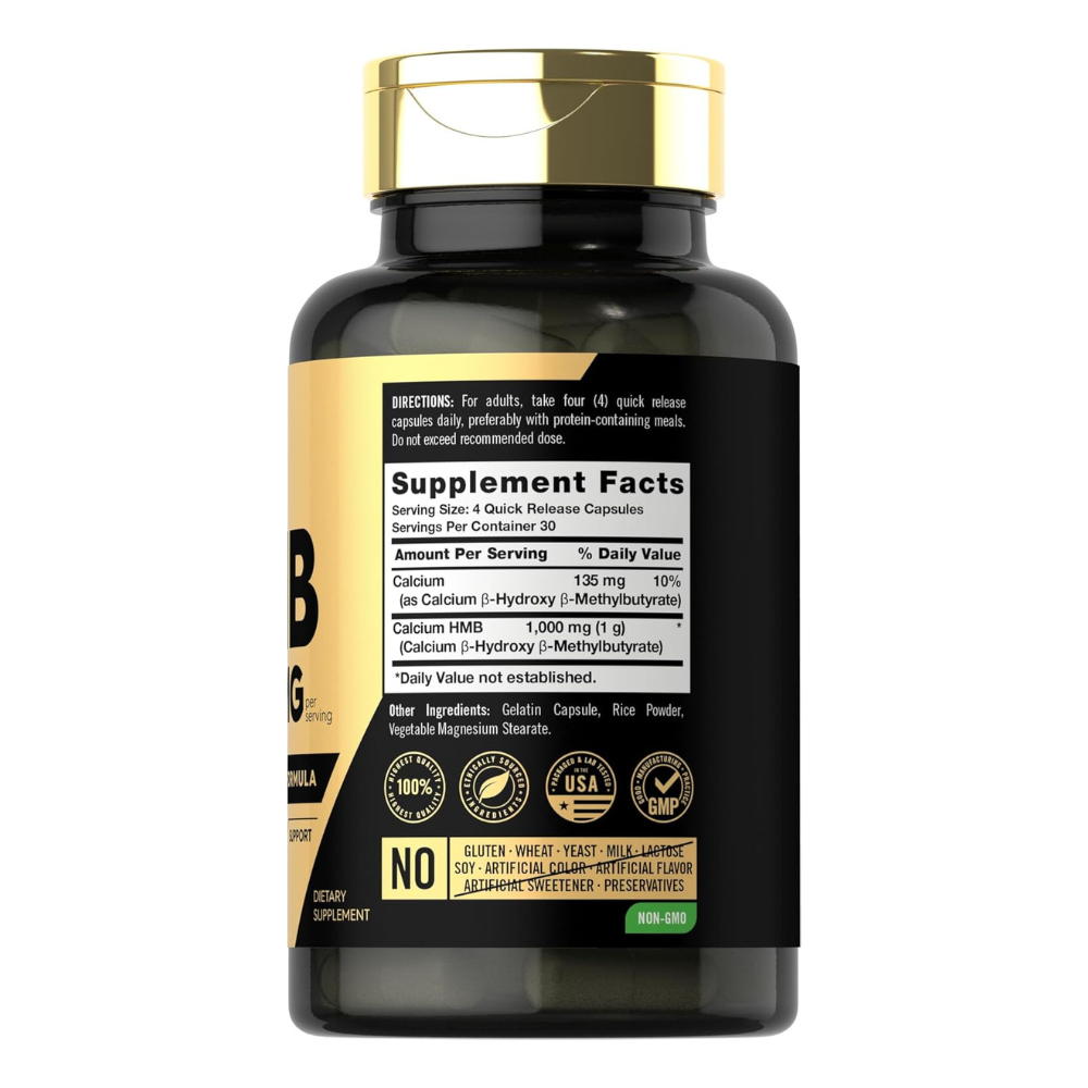 HMB (BETA-HIDROXI BETA-METILBUTIRATO) 1000MG 120 CÁPSULAS CARLYLE
