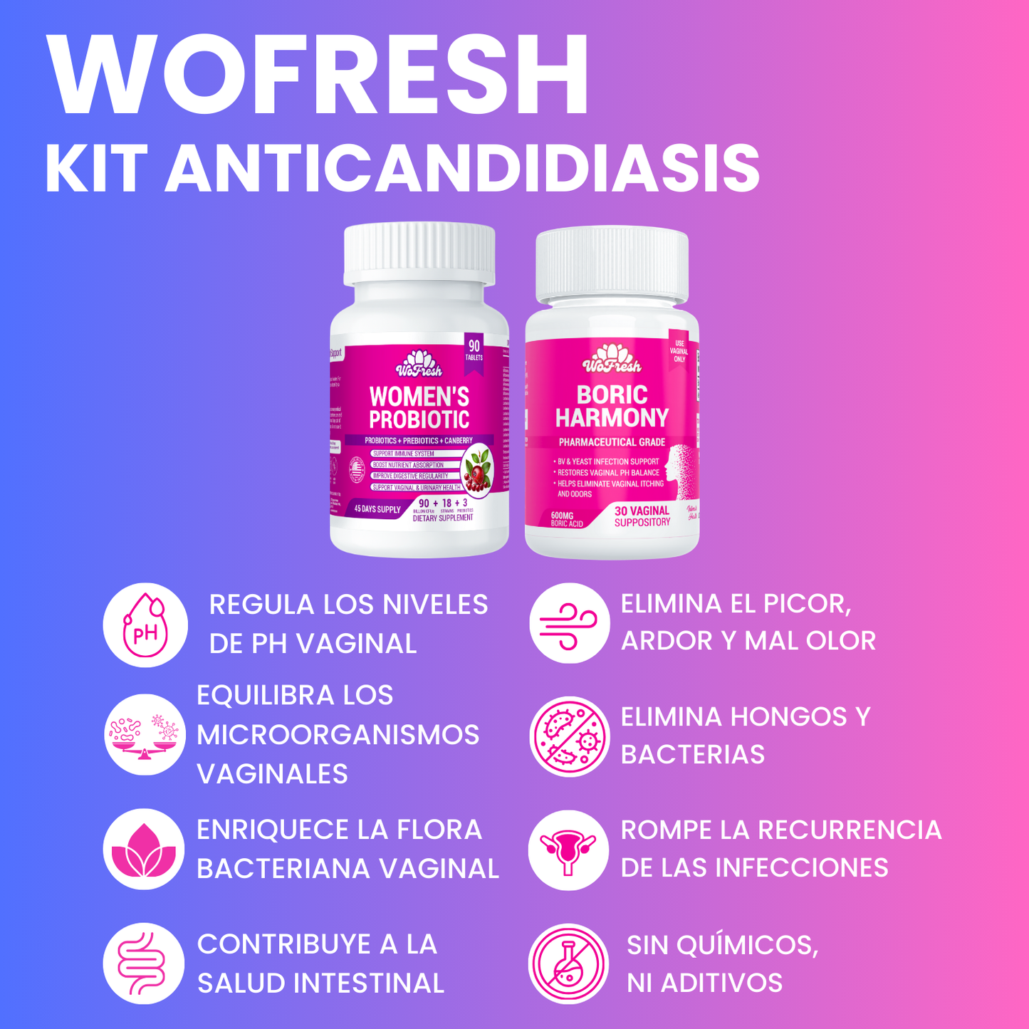 KIT ANTICANDIDIASIS AVANZADO DE WOFRESH