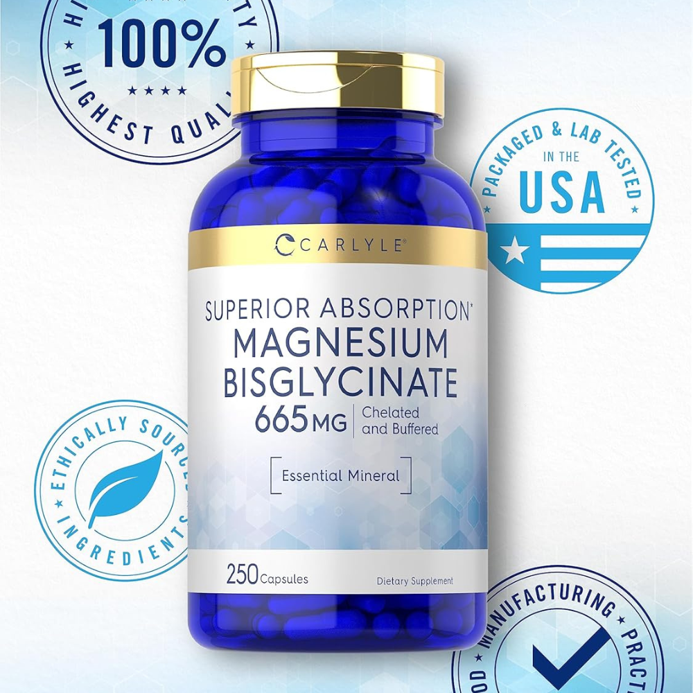BISGLICINATO DE MAGNESIO QUELADO 665MG 250 CÁPSULAS CARLYLE