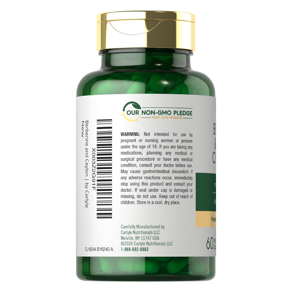 BERBERINA 2000 MG Y CANELA ALTA POTENCIA CARLYLE