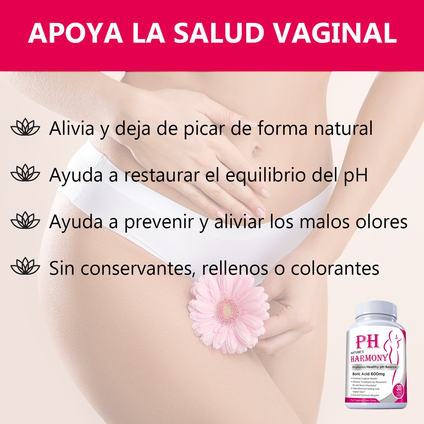 ÓVULOS DE ÁCIDO BÓRICO 600 MG PH HARMONY