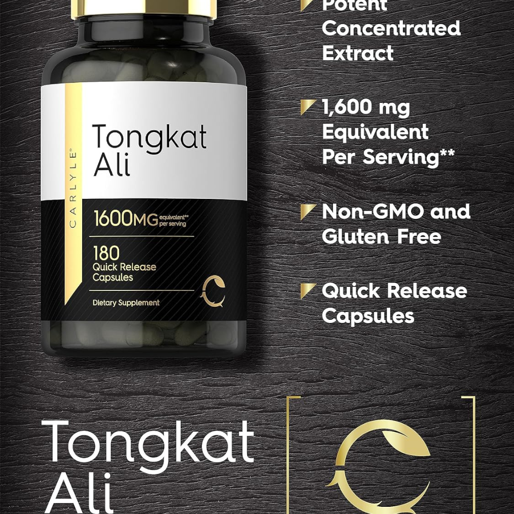 TONGKAT ALI LONGJACK 1600MG 180 CAPSULAS CARLYLE