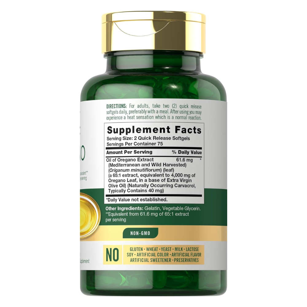 ACEITE DE OREGANO 4000MG 150 SOFGELS/CARLYLE