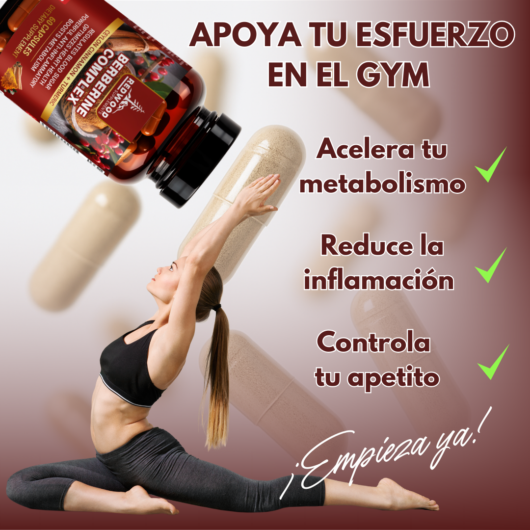 BERBERINA CON CANELA Y CURCUMA 2000MG 60 CAPSULAS REDWOOD