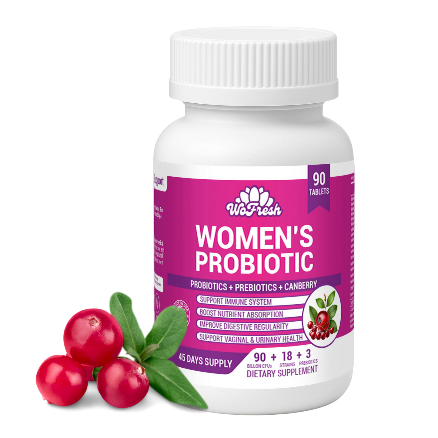 PROBIOTICOS PARA LA MUJER WOFRESH 90 BILLONES 32 CEPAS