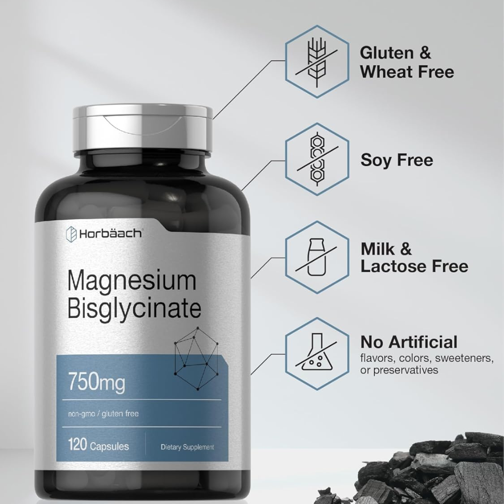 BISGLICINATO DE MAGNESIO 120 CÁPSULAS 750 MG HORBÄACH