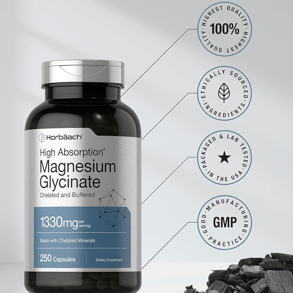GLICINATO DE MAGNESIO QUELADO 1330 MG 250 CÁPSULAS HORBAACH