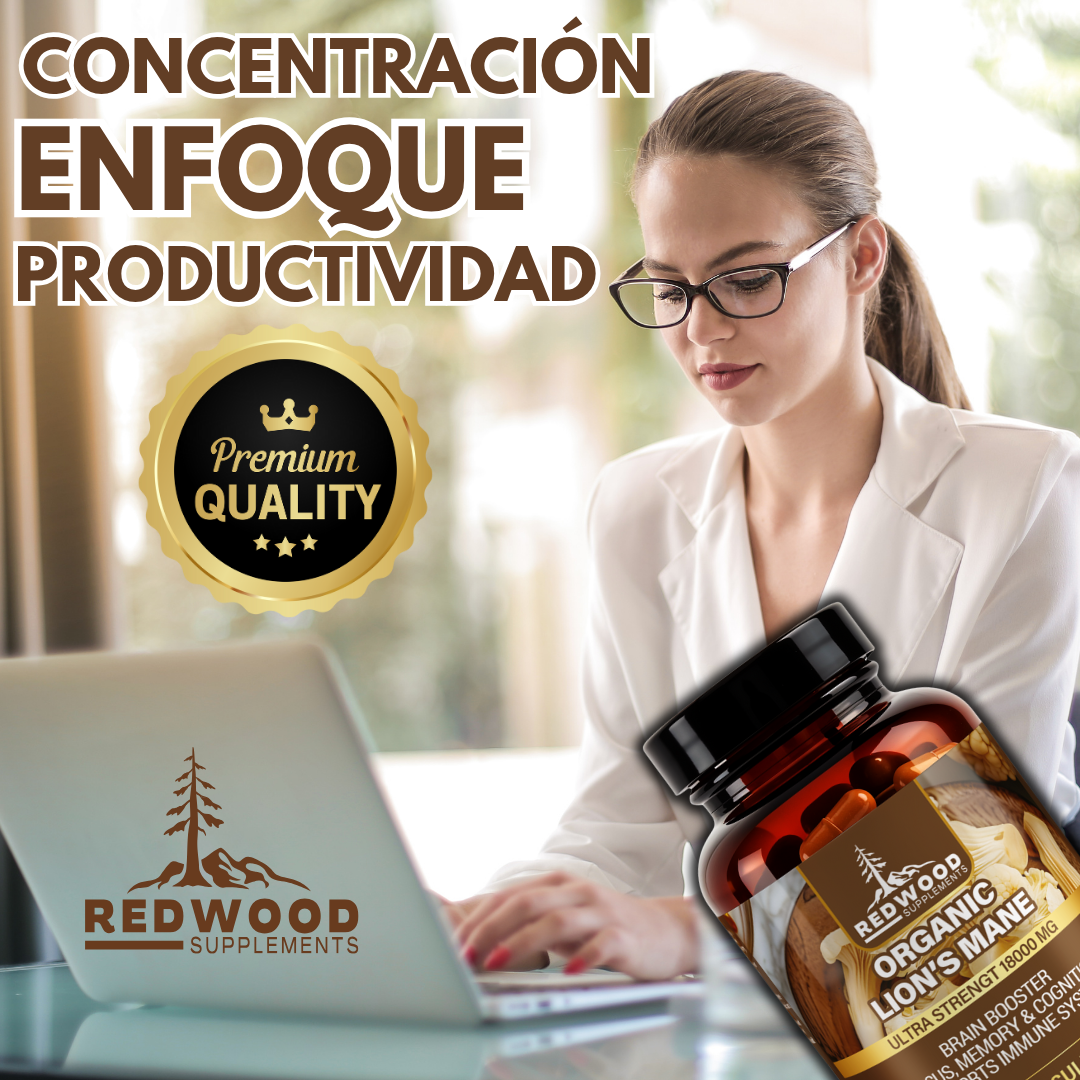 MELENA DE LEON ORGANICA HONGO MELENA DE LEÓN 18000MG REDWOOD