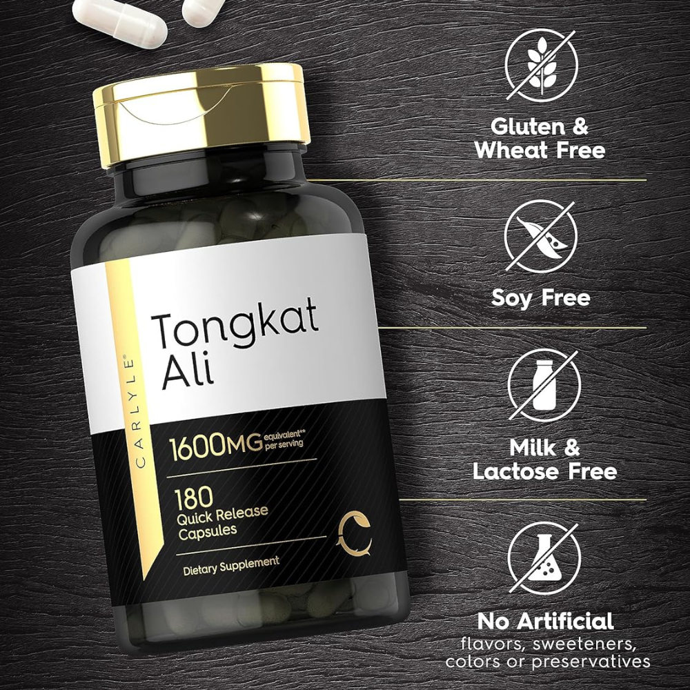TONGKAT ALI LONGJACK 1600MG 180 CAPSULAS CARLYLE