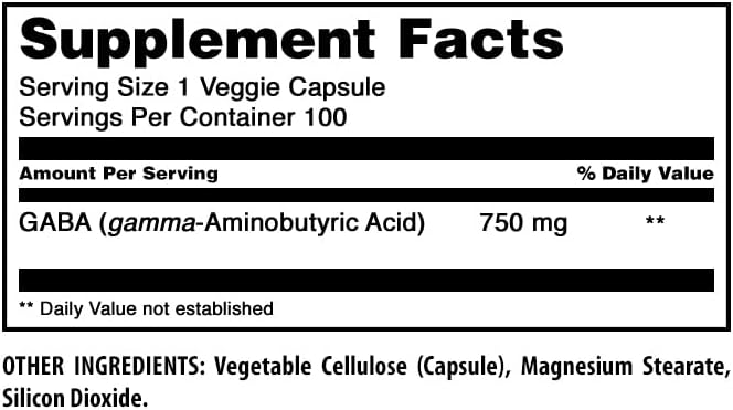 GABA 750 MG AMAZING FORMULAS