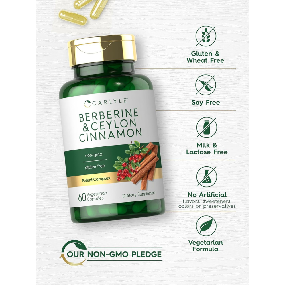 BERBERINA 2000 MG Y CANELA ALTA POTENCIA CARLYLE
