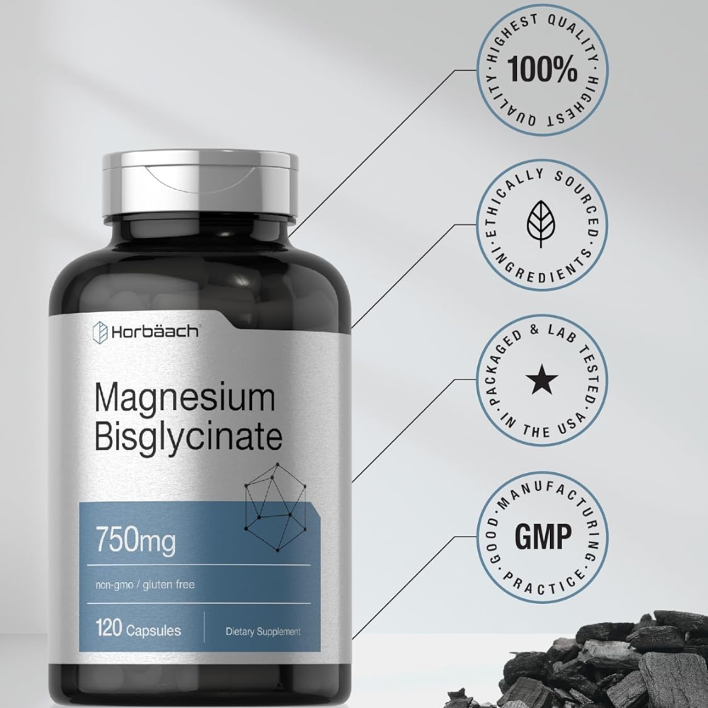 BISGLICINATO DE MAGNESIO 120 CÁPSULAS 750 MG HORBÄACH