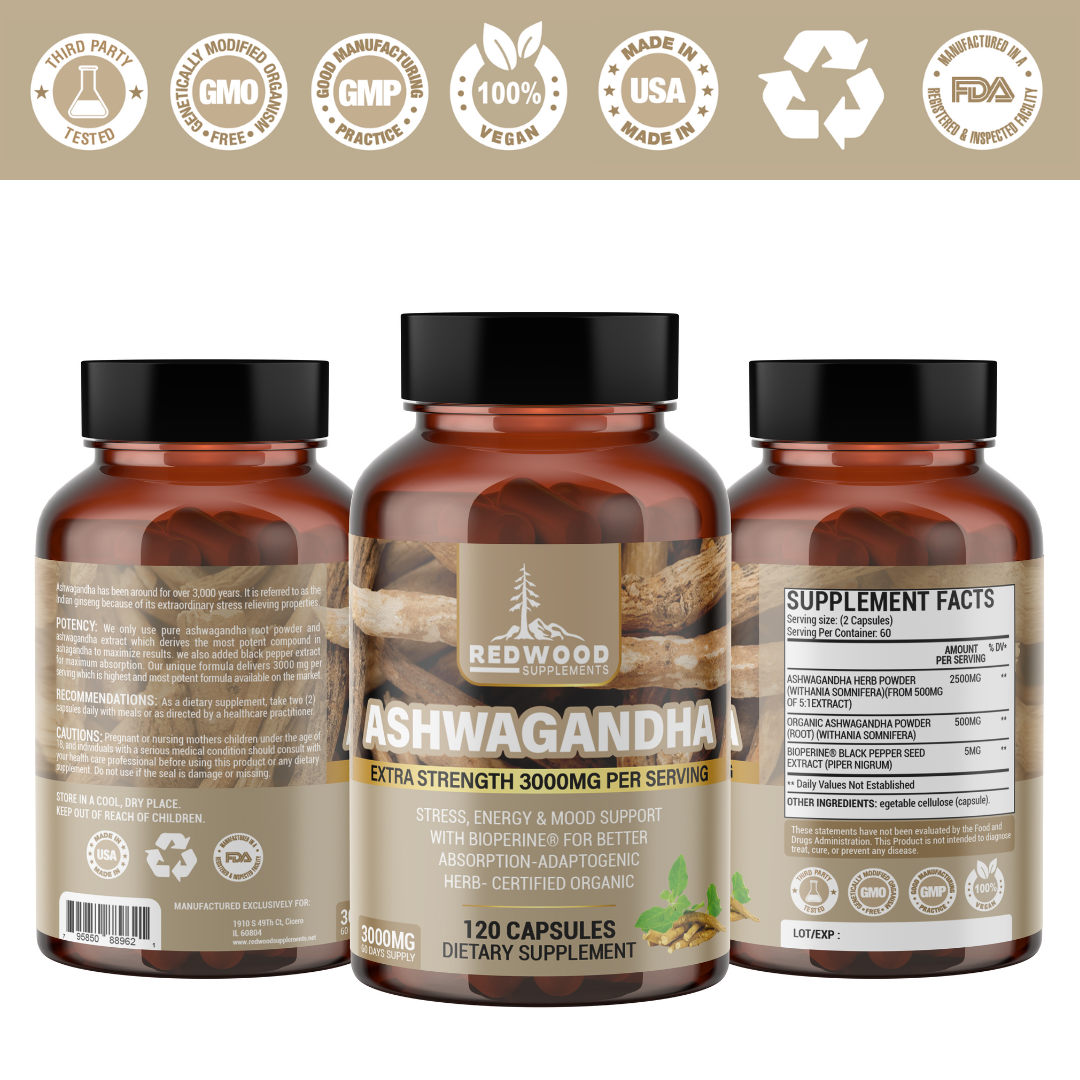 ASHWAGANDHA REDWOOD 3000 MG PACK 2