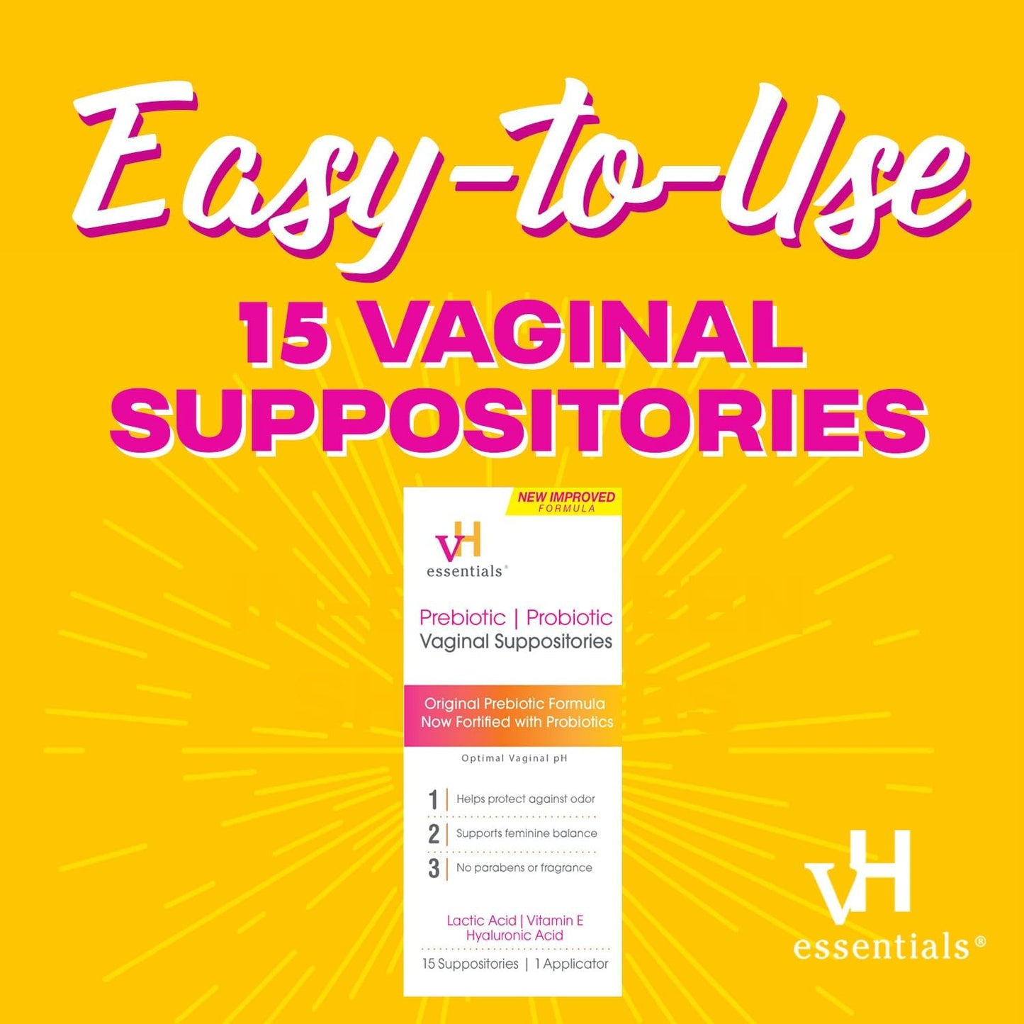OVULOS VAGINALES EQUILIBRIO PH 15 UNID VH ESSENTIALS