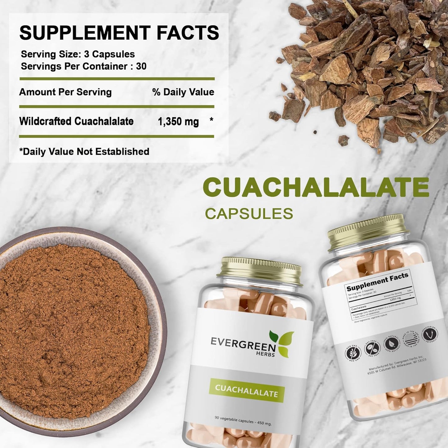CUACHALALATE 450MG 90 CAPSULAS