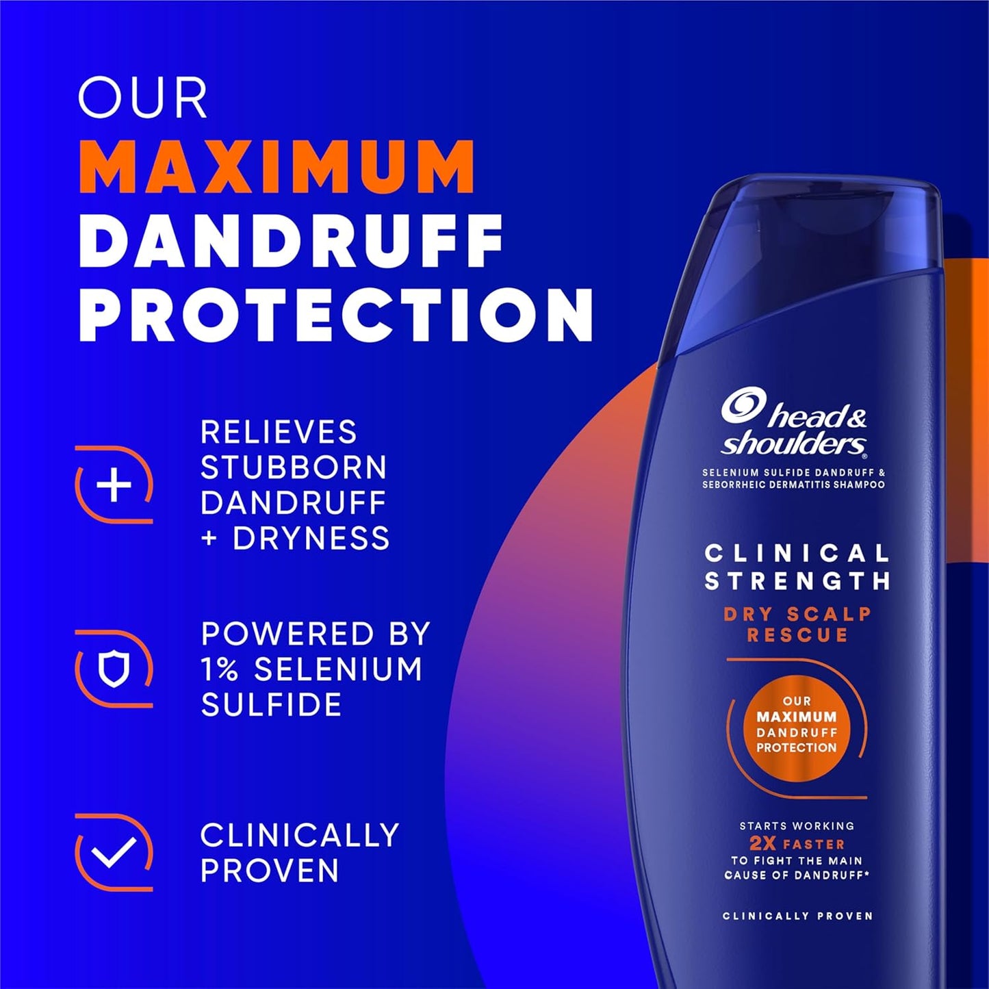 SHAMPOO ANTICASPA HEAD&SHOULDER DRY SCALP RESCUE (NARANJA)