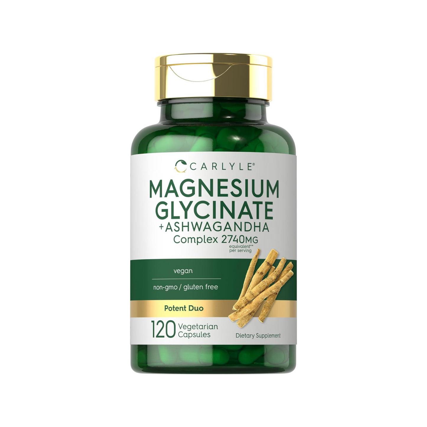 Glicinato de magnesio con Ashwagandha 2740mg 120 cápsulas