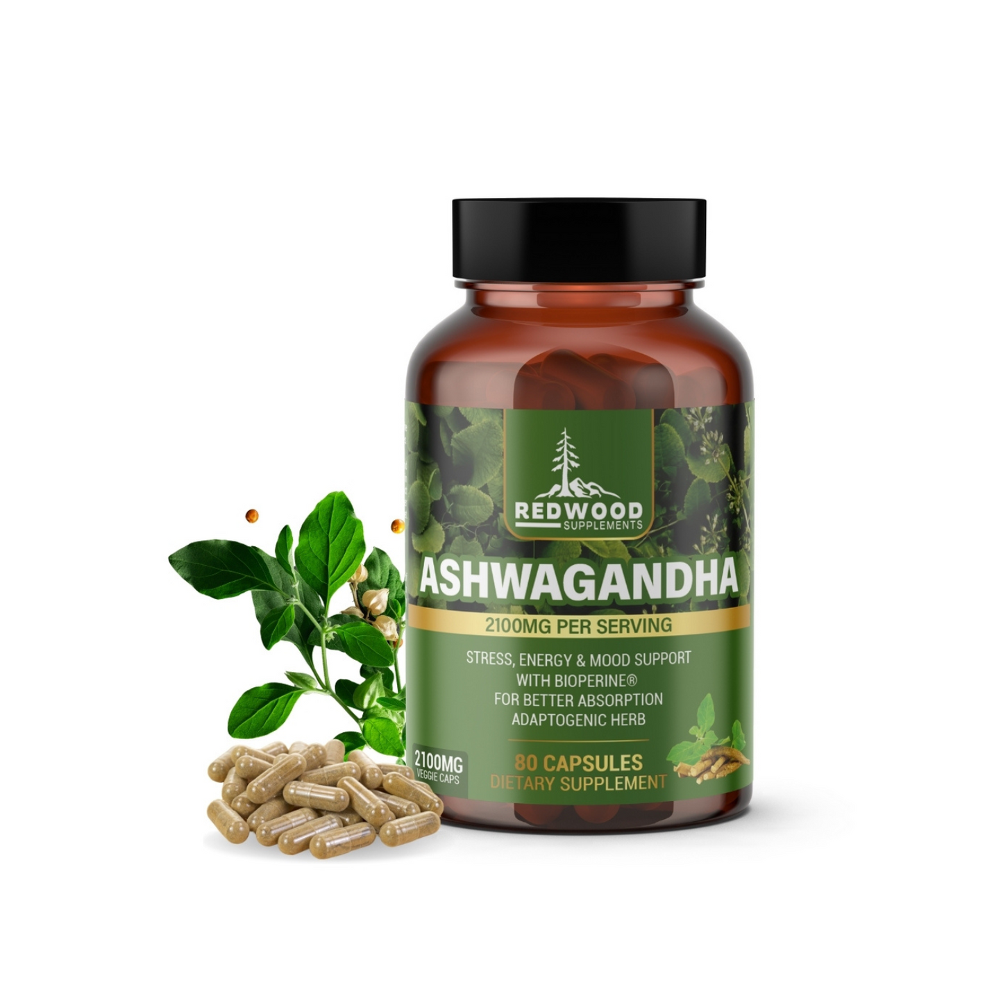 ASHWAGANDHA ORGANICO REDWOOD 2100 MG