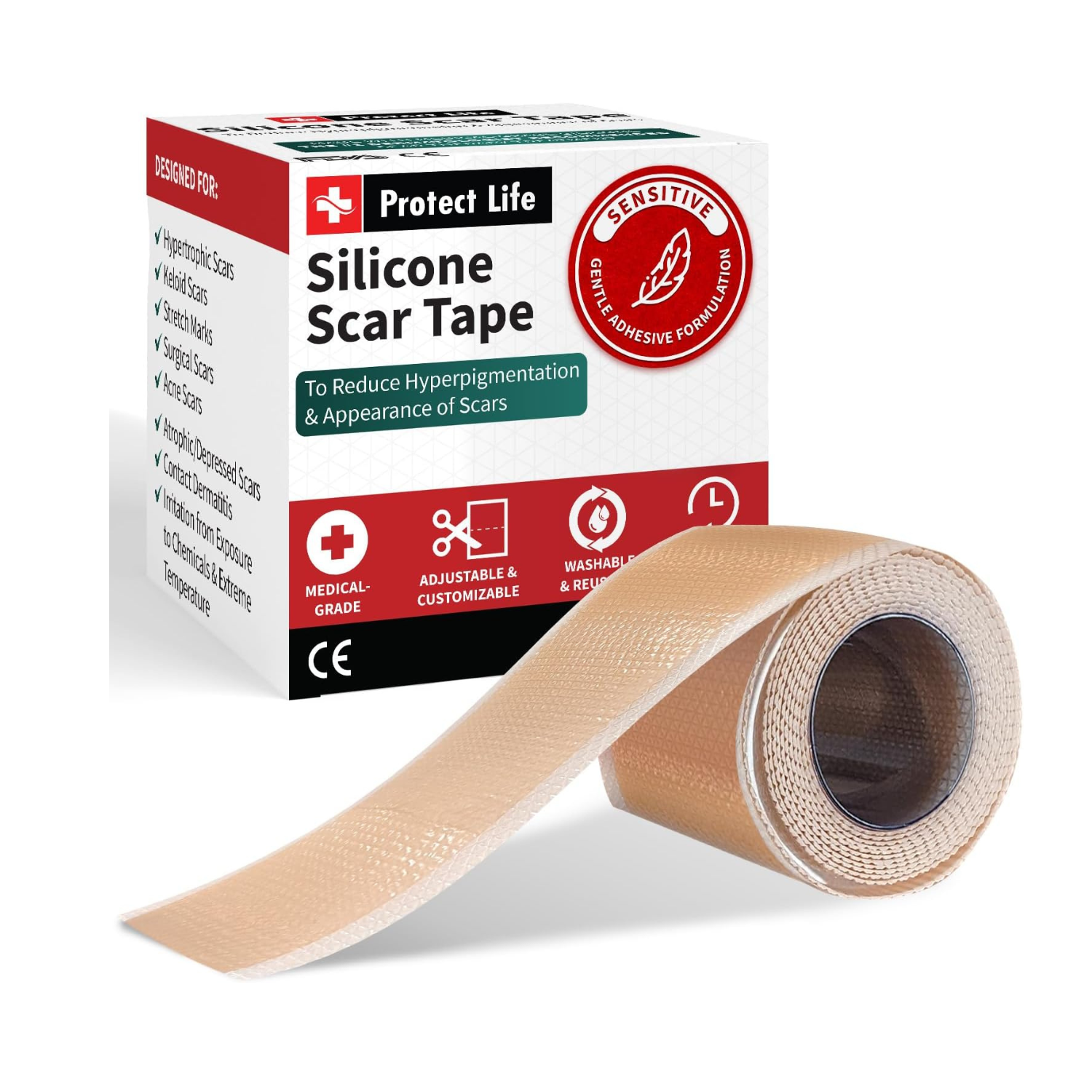 CINTA DE SILICONA PARA CICATRICES PROTEC LIFE 3 METROS