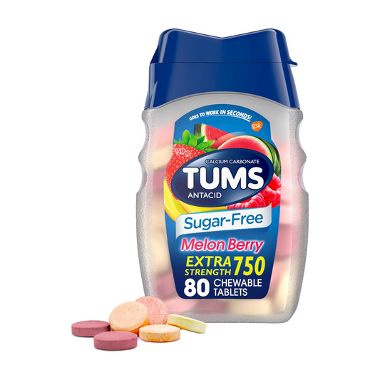 ANTIÁCIDO TUMS SIN AZUCAR 80 TABLETAS