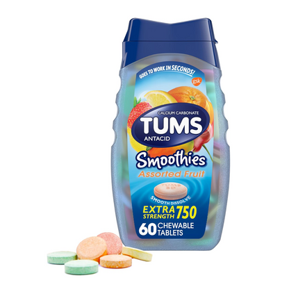 ANTIACIDO TUMS SIN AZUCAR 60 TABLETAS