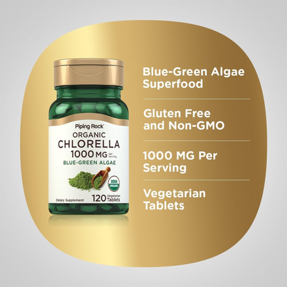 CHLORELA ORGANICA 1000 MG PIPING ROCK