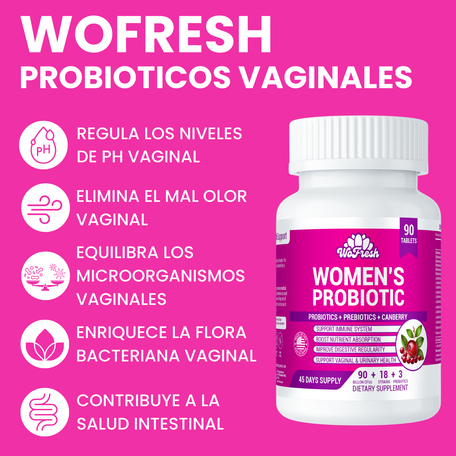 KIT ANTICANDIDIASIS ÓVULOS DE ÁCIDO BORICO Y PROBIOTICOS ORALES (WOFRESH) COD