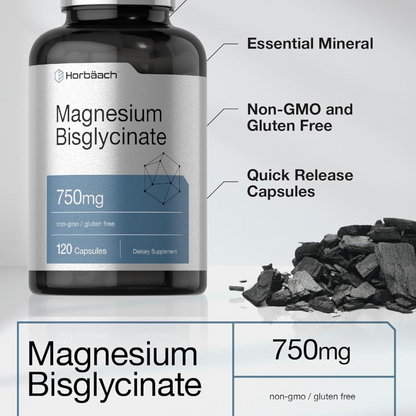 BISGLICINATO DE MAGNESIO 120 CÁPSULAS 750 MG HORBÄACH