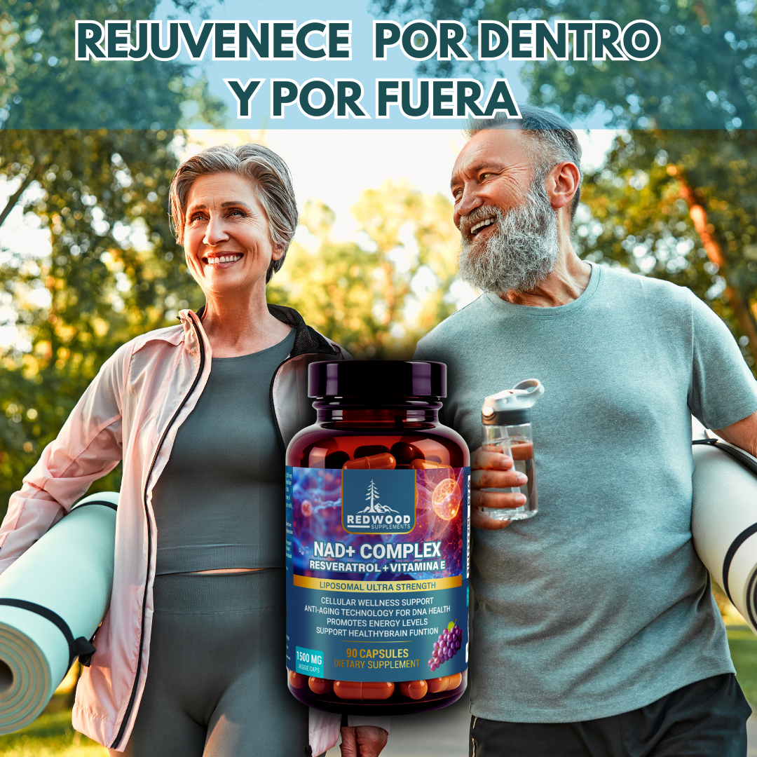 NAD NICOTINAMIDA CON RESVERATROL 1500MG 90 CAPSULAS REDWOOD