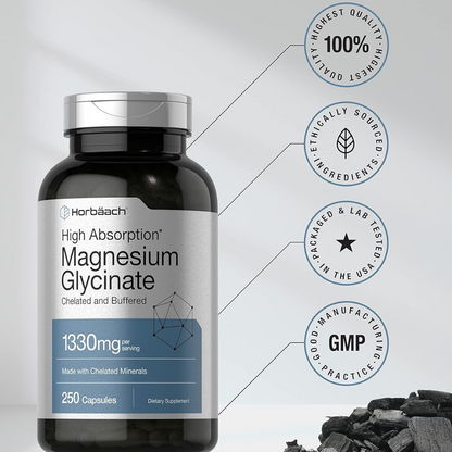 GLICINATO DE MAGNESIO QUELADO 1330 MG 250 CÁPSULAS HORBAACH