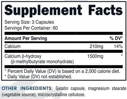 HMB 1500MG APOYO MUSCULAR 180 CAPSULAS