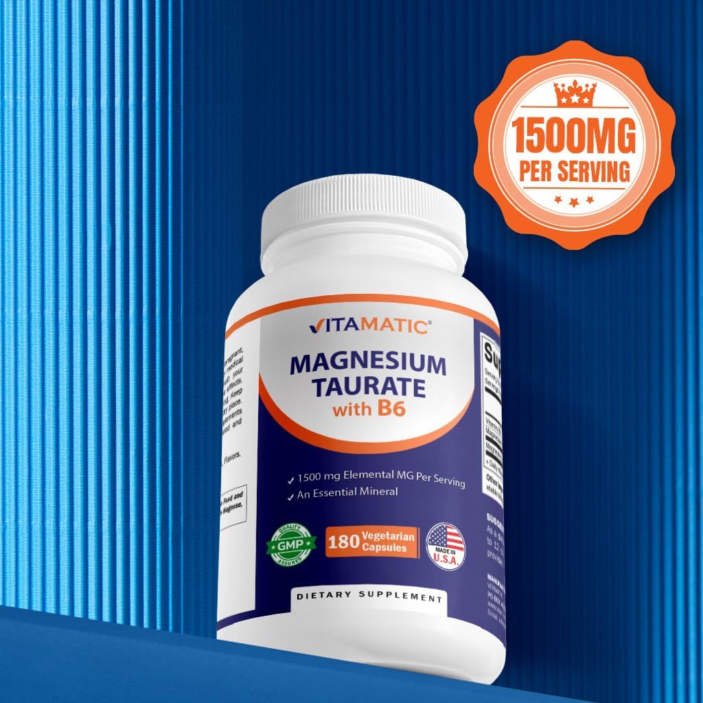 TAURATO DE MAGNESIO 1500MG 180 CÁPSULAS VITAMATIC