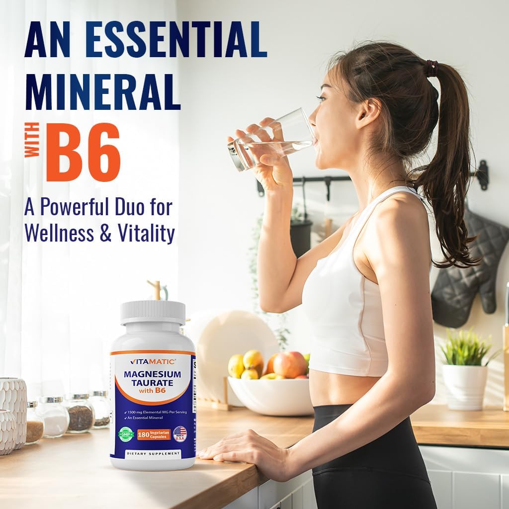 TAURATO DE MAGNESIO 1500MG 180 CÁPSULAS VITAMATIC