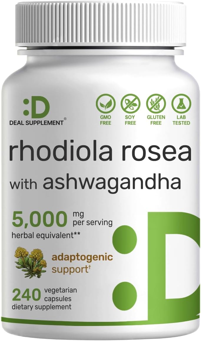 Rhodiola Rosea con Ashwagandha 5000mg  240 capsulas