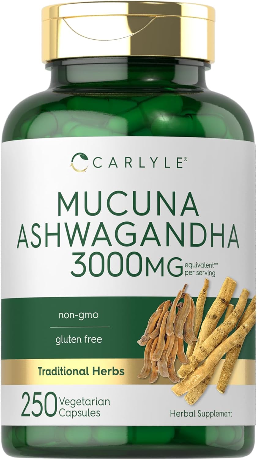 Mucuna Pruriens Con Ashwagandha 3000mg 250 capsulas