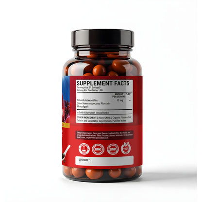 ASTAXANTINA NATURAL DE 12MG 60 SOFGELS REDWOOD
