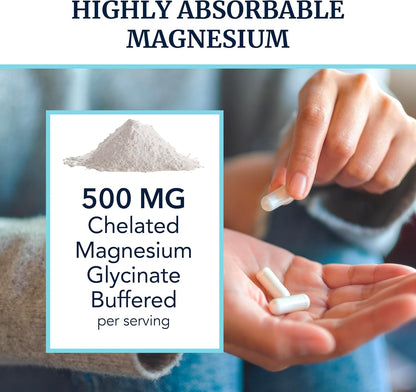 GLICINATO DE MAGNESIO 500MG NOBI NUTRITION 120 CÁPSULAS