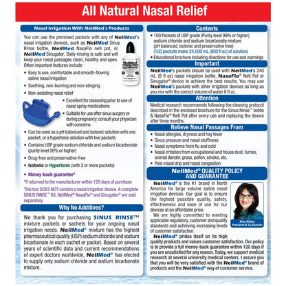 NEILMED SINUS RINSE ENJUAGUE NASAL X100 SOBRES