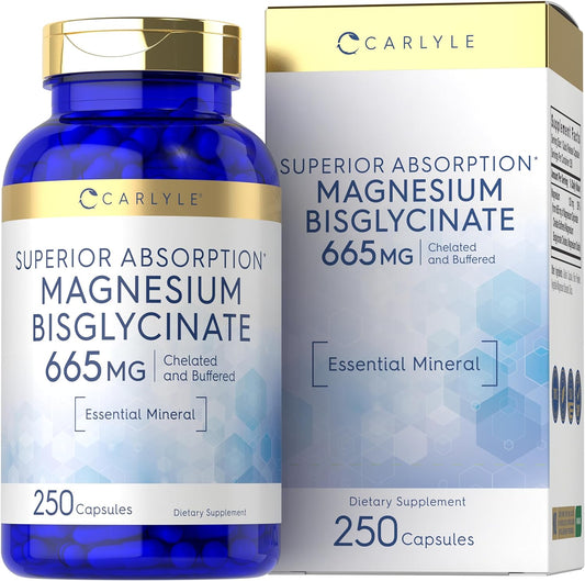 Bisglicinato de magnesio quelado 665mg 250 cápsulas