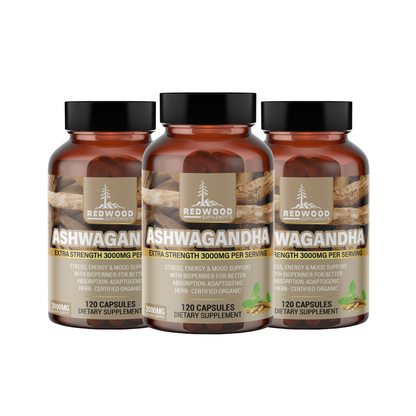 ASHWAGANDHA REDWOOD 3000 MG PACK 3