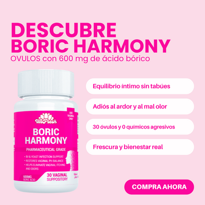 Óvulos de acido bórico - 600 MG (Bory Harmony)