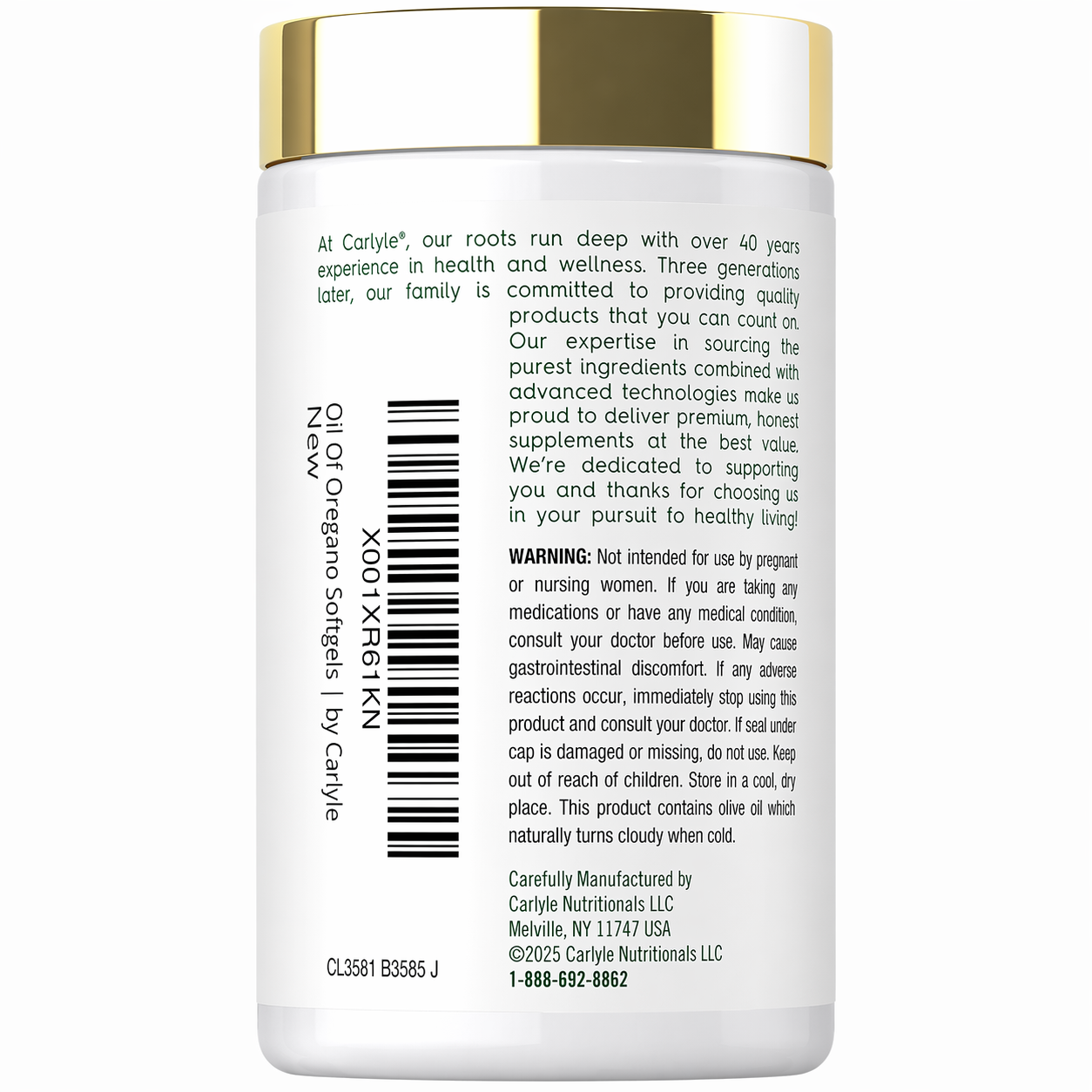 ACEITE DE OREGANO 4000MG 150 SOFGELS/CARLYLE