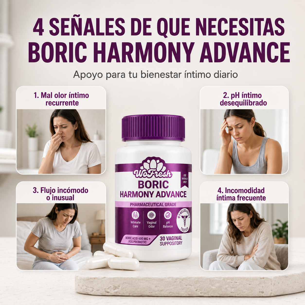 ÓVULOS BORIC HARMONY ADVANCE 800MG WOFRESH