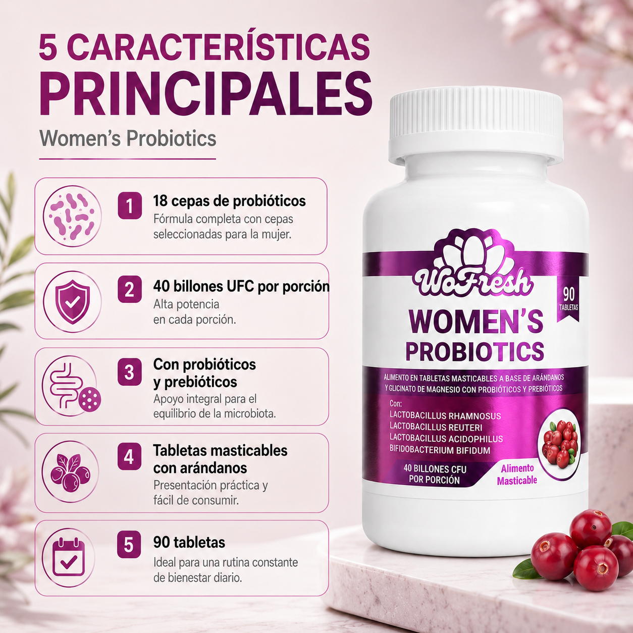 PROBIOTICOS ORALES PARA LA MUJER WOMEN´S PROBIOTICS