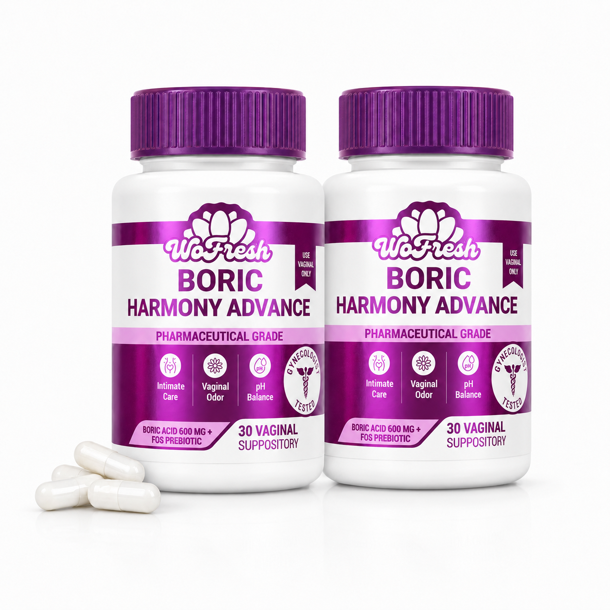 ÓVULOS BORIC HARMONY ADVANCE 800MG WOFRESH PACK X2