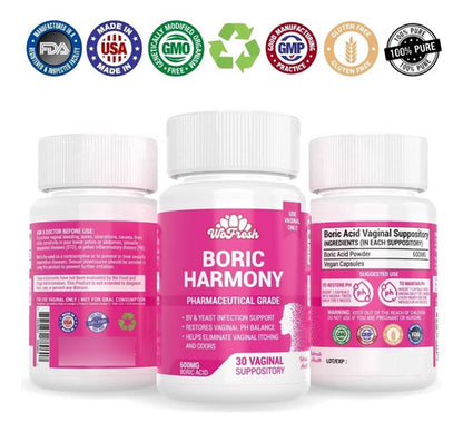 ÓVULOS DE ÁCIDO BORICO BORIC HARMONY WOFRESH PACK 2